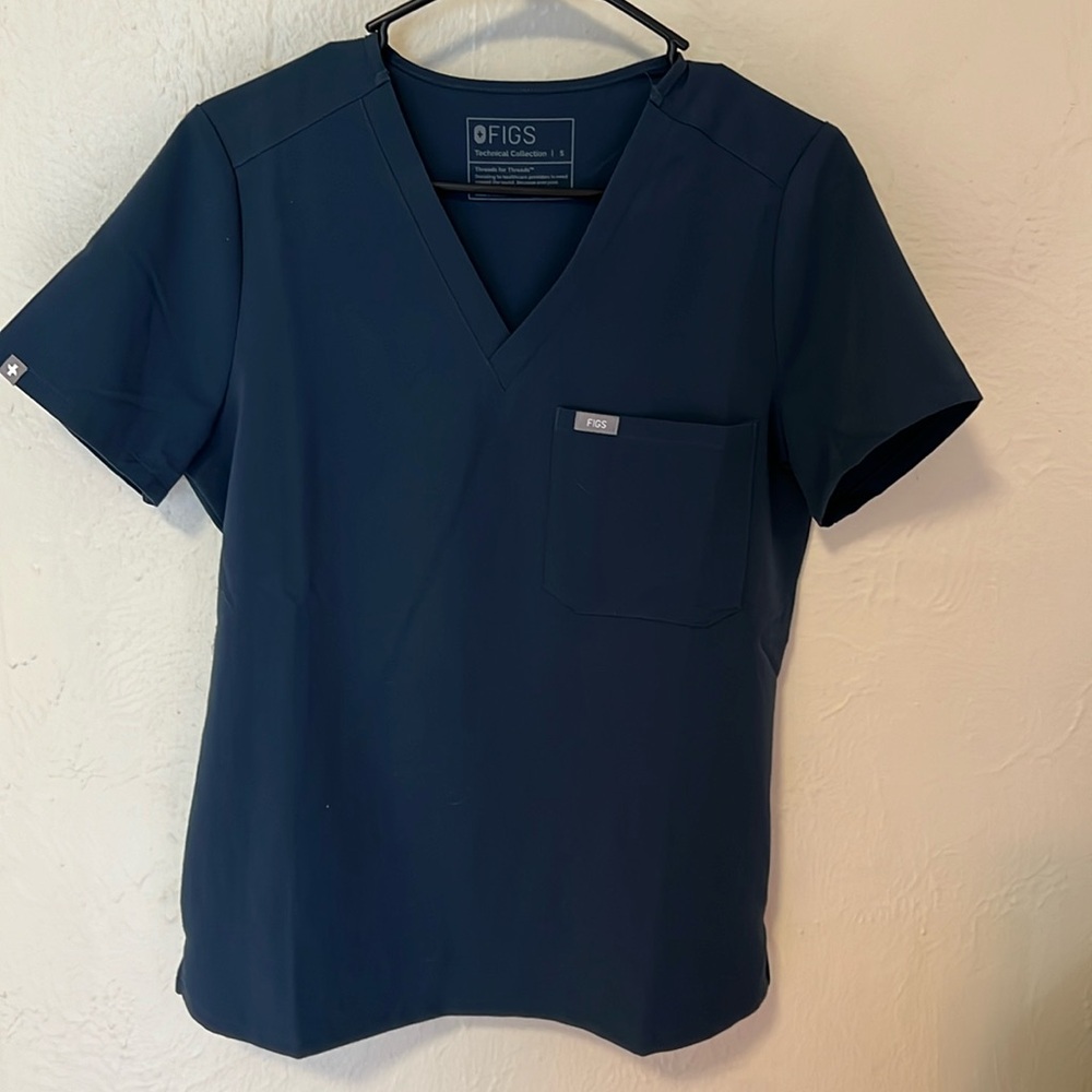 Figs Scrub Top S Dark Harbor